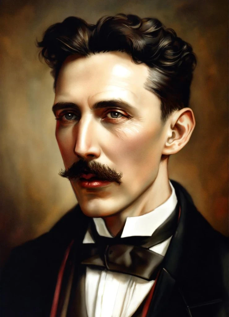 Nikola Tesla Image Generated in Picasso AI