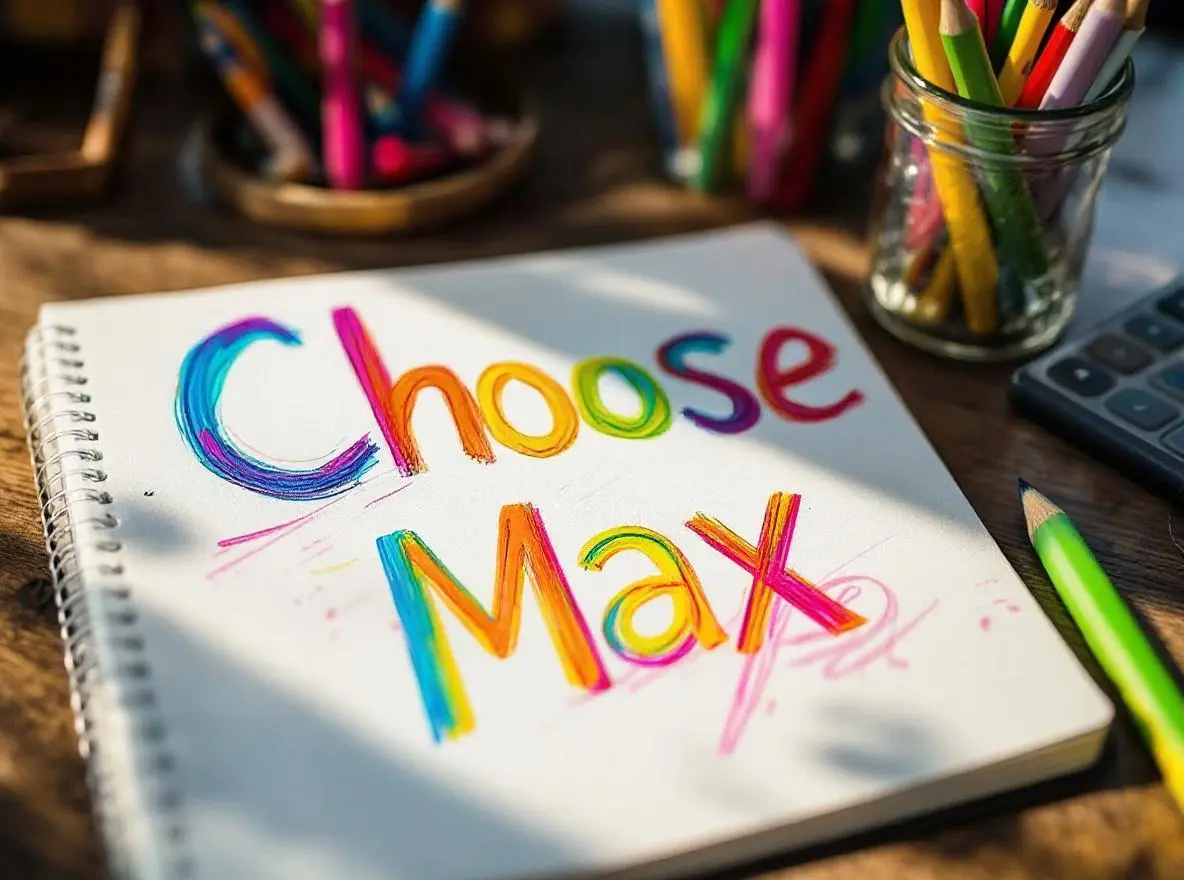 In the text "Choose joy", change 'joy' to 'Max', so it says "Choose Max"