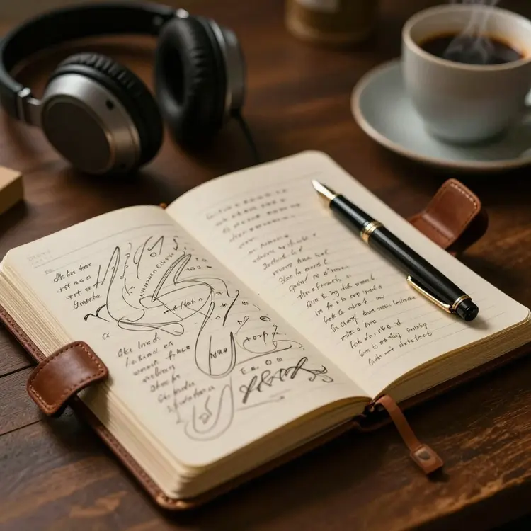 Exemple de transcription IA, audio d'interview converti en texte avec horodatages sur Picasso IA
