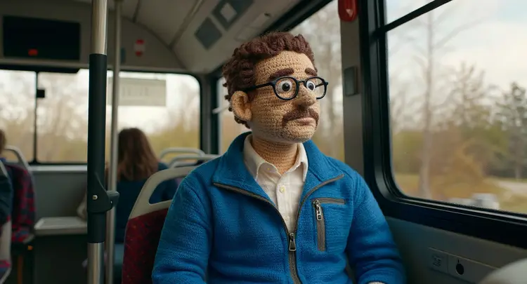 make the man into a yarn doll