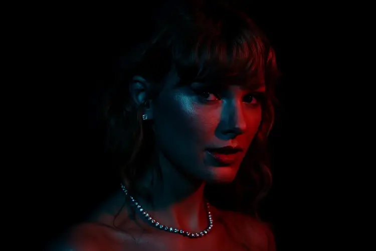 Glittering Portrait with dark shadows