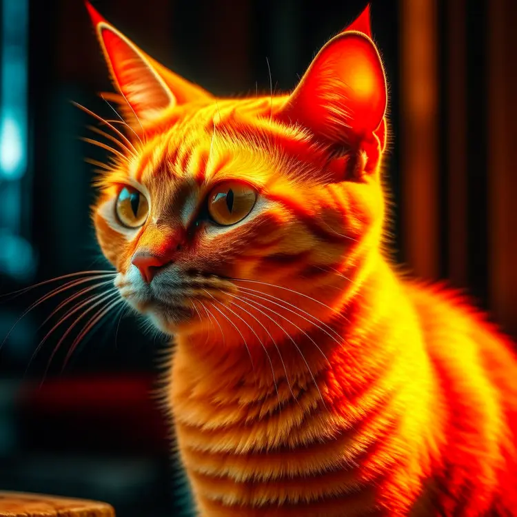 a red cat photo, 8k
