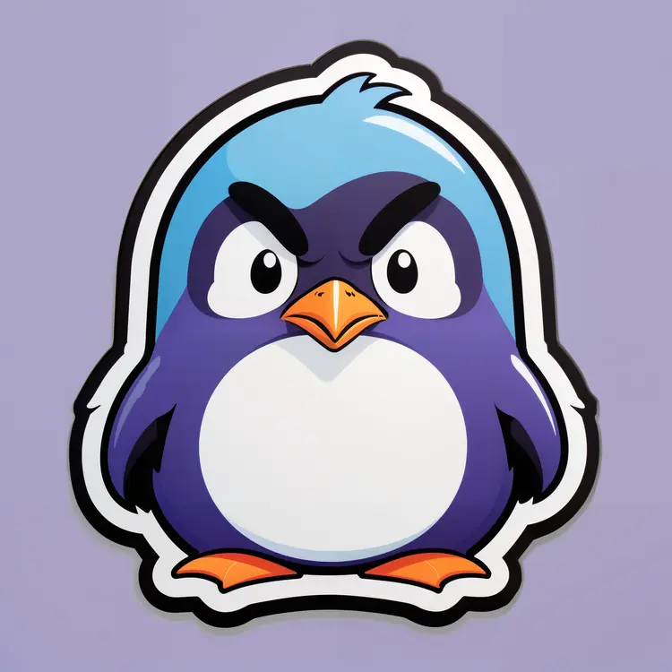 an angry penguin