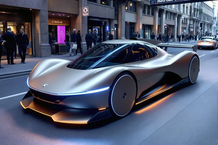 A formula one CYBERCAB car