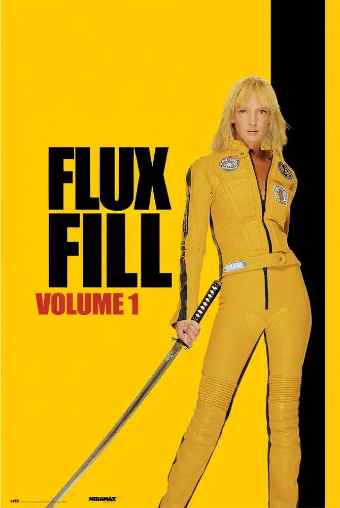 movie poster says "FLUX FILL"