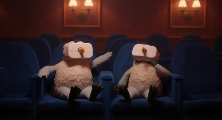 الشخصيتان الطائرتان تجلسان الآن في السينما
