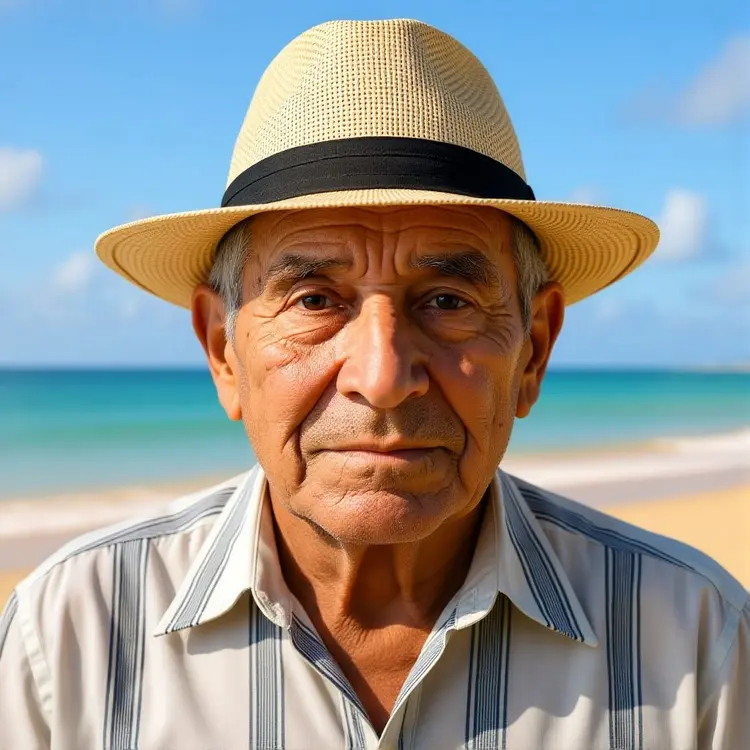 Change the background to a beach while keeping the person in the exact same position, scale, and pose. Maintain identical subject placement, camera angle, framing, and perspective. Only replace the environment around them