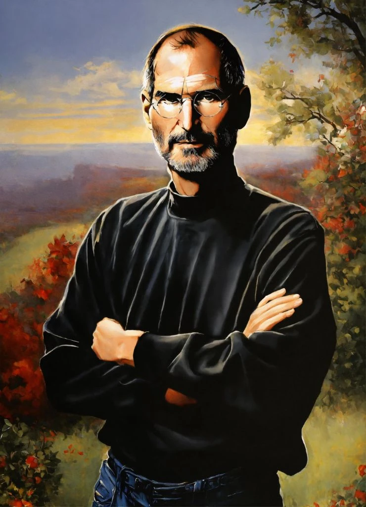 Steve Jobs Image Generated in Picasso AI