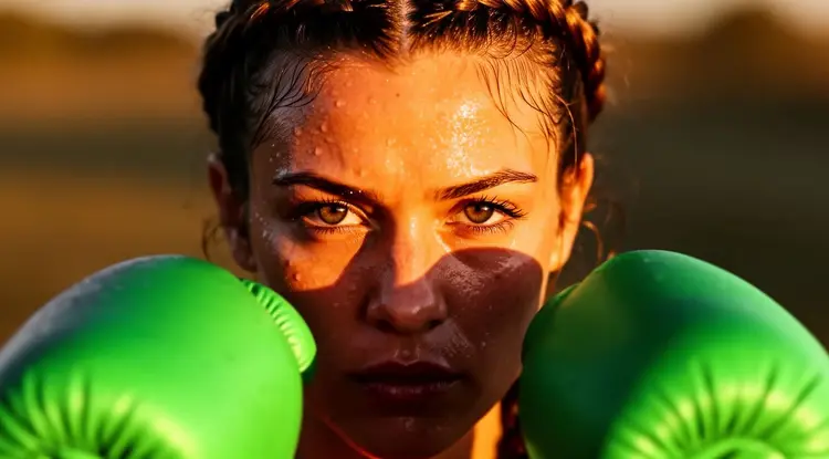 Change the color of the gloves to the color of image 2