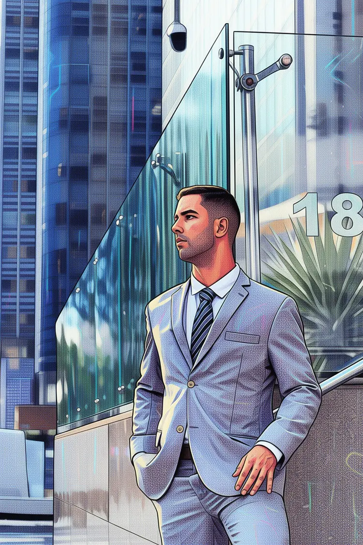 Transform this picture into an American comic style + Pop Art + cyber neon illustration