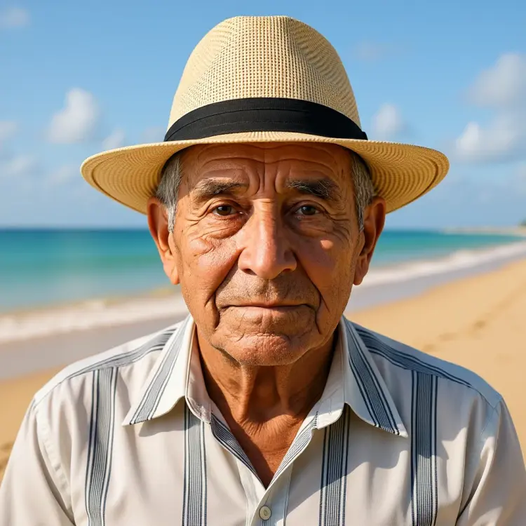 Change the background to a beach while keeping the person in the exact same position, scale, and pose. Maintain identical subject placement, camera angle, framing, and perspective. Only replace the environment around them