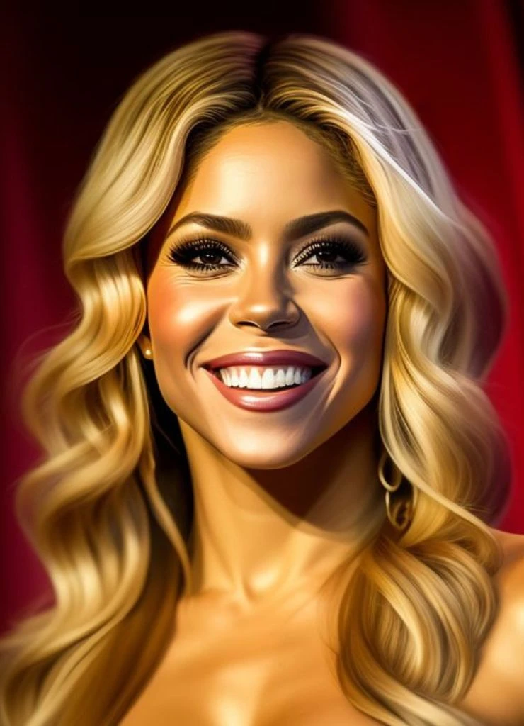 Shakira Image Generated in Picasso AI